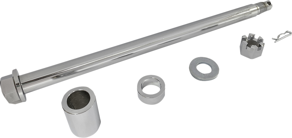 DRAG SPECIALTIES Axle Kit - Rear - Chrome - '00-'01 FLT W16-0348