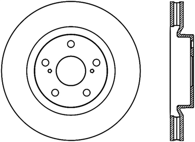 Stoptech 07 Lexus ES350 / 09 Pontiac Vibe / 09 Toyota Matrix Front CRYO-STOP Brake Rotor 120.44146CRY