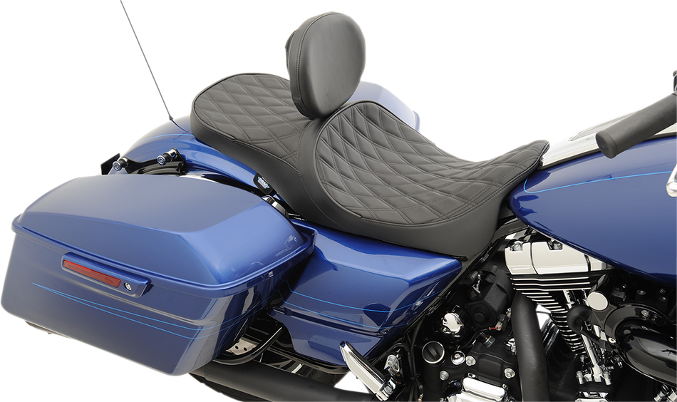 DRAG SPECIALTIES Low Touring Seat - Diamond - Driver's Backrest - FL '08-'22 0801-1008