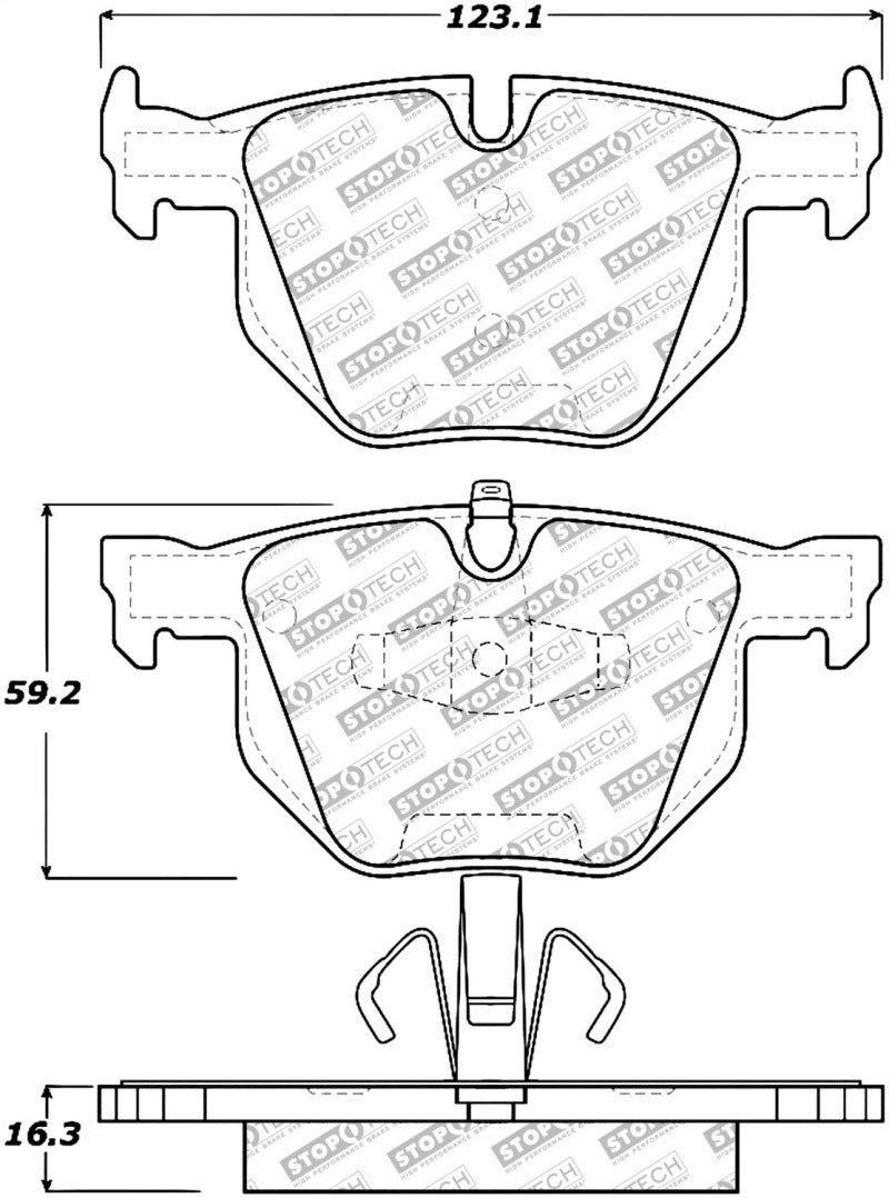 StopTech Street Select Brake Pads - Rear 305.117