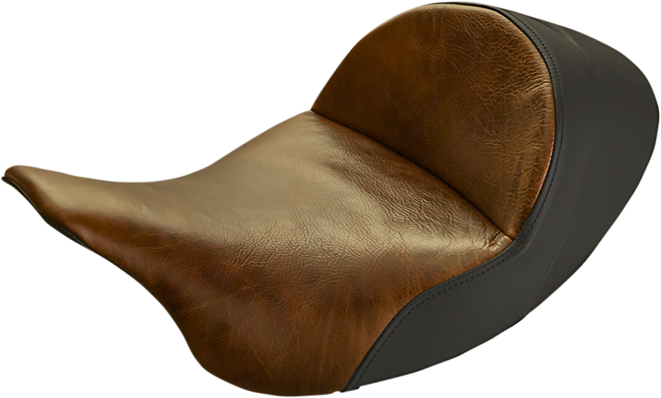 SADDLEMEN Seat - Lariat Solo - Low - Distressed Brown - FL '08-'23 808-07B-0041L