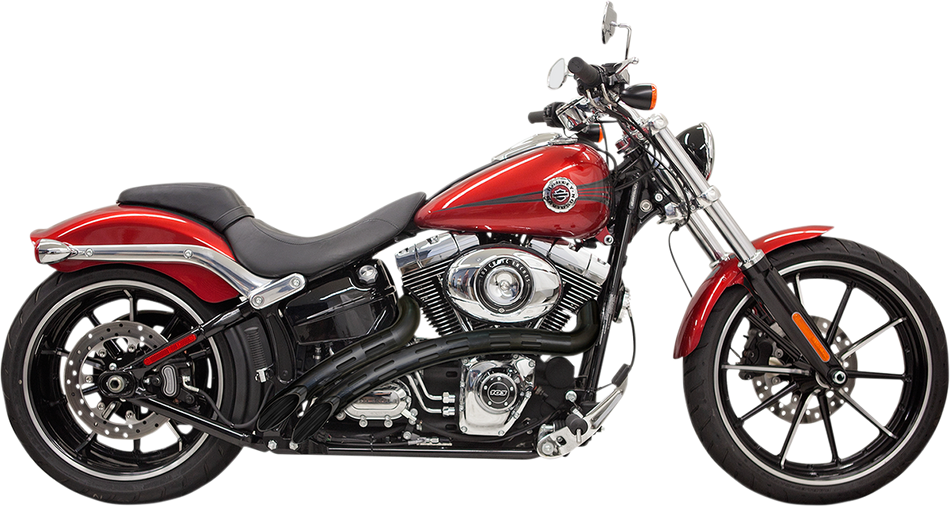 BASSANI XHAUST Sweeper Exhaust - Black/Black 1SD2FBB