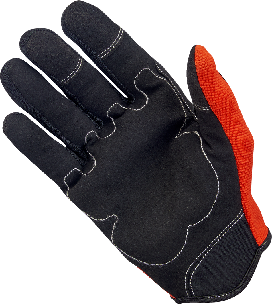 BILTWELL Moto Gloves - Orange/Black - Large 1501-0106-004