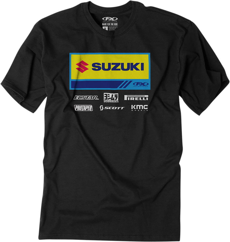 FACTORY EFFEX Suzuki 21 Racewear T-Shirt - Black - Medium 24-87422