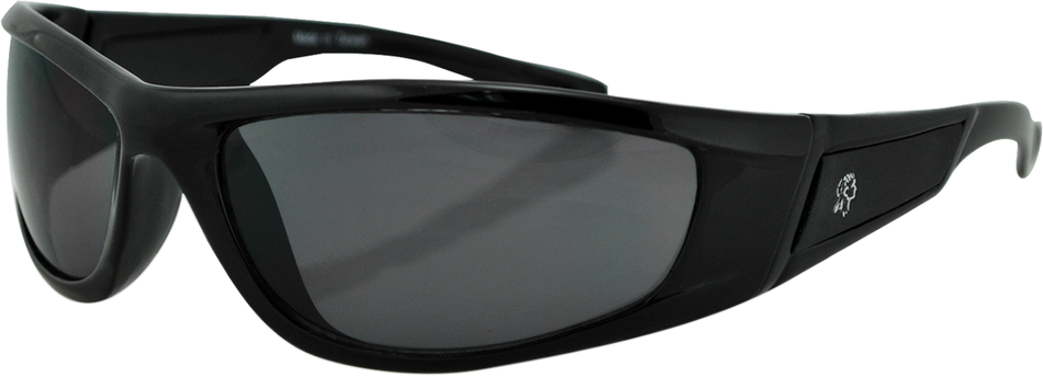 ZAN HEADGEAR Iowa Sonnenbrille - Glänzend Schwarz - Rauch EZIA01 