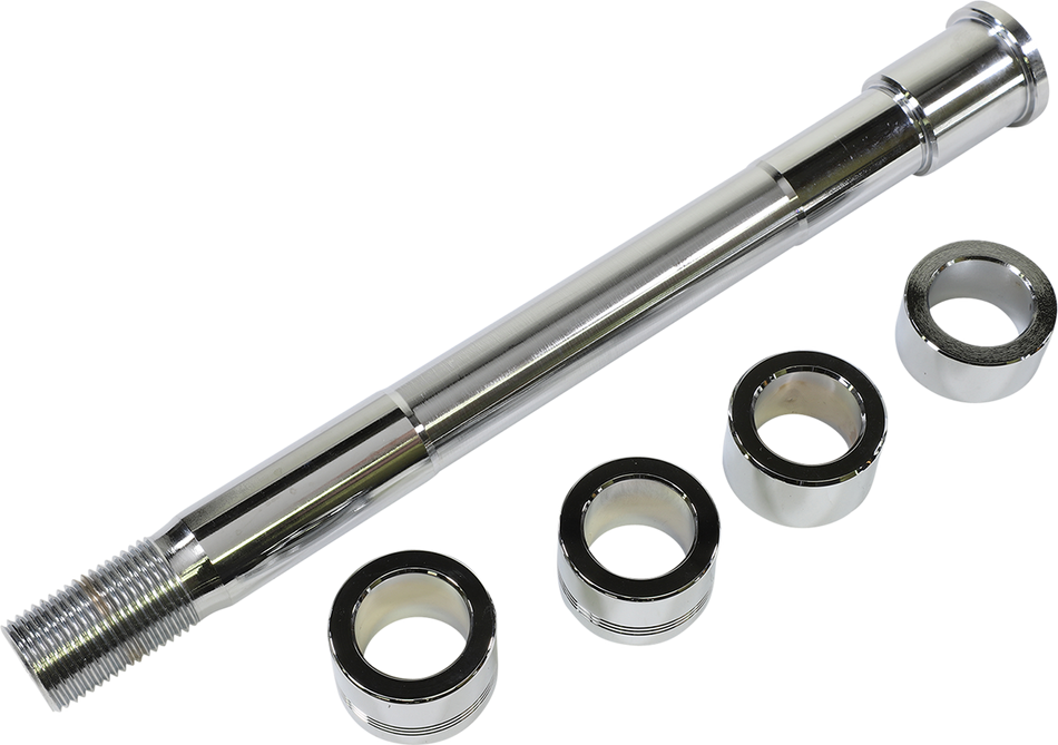 DRAG SPECIALTIES Axle Kit - Front - Chrome W16-0353