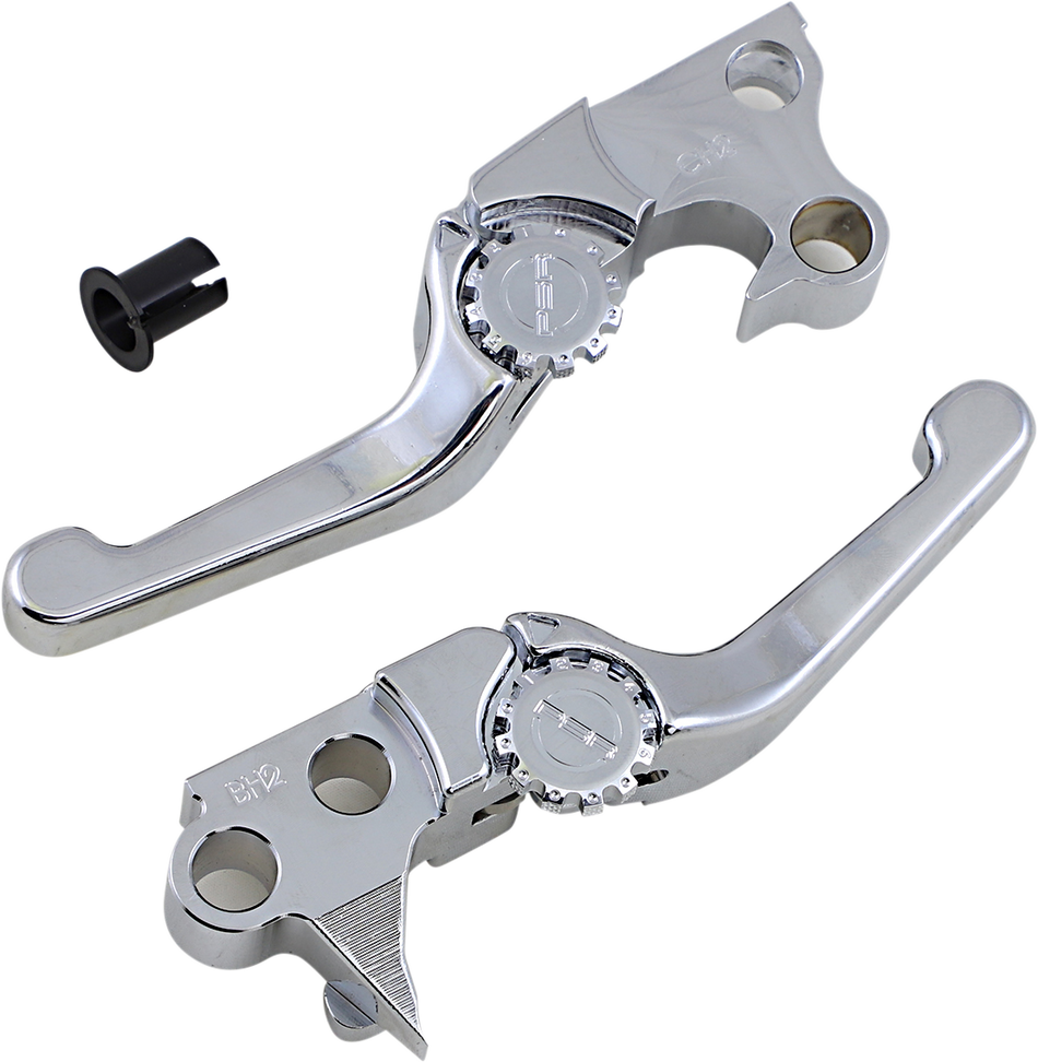 POWERSTANDS RACING Lever Set - Anthem - Shorty - Chrome 12-01651-20