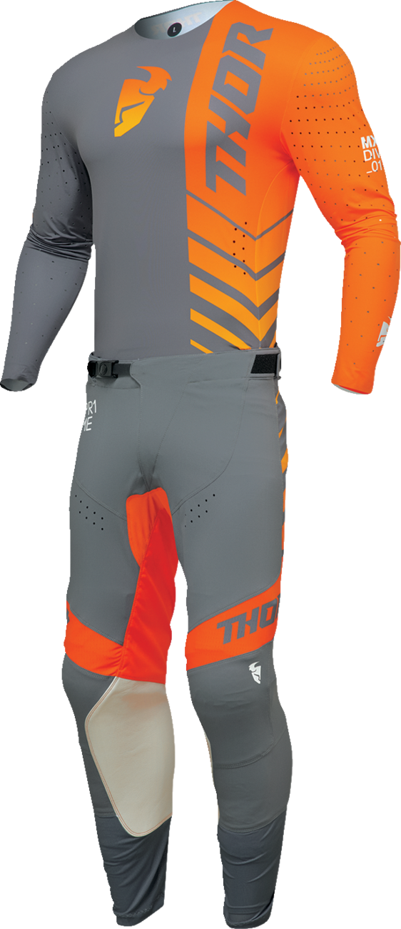 THOR Prime Analog Jersey - Charcoal/Orange - Large 2910-7691