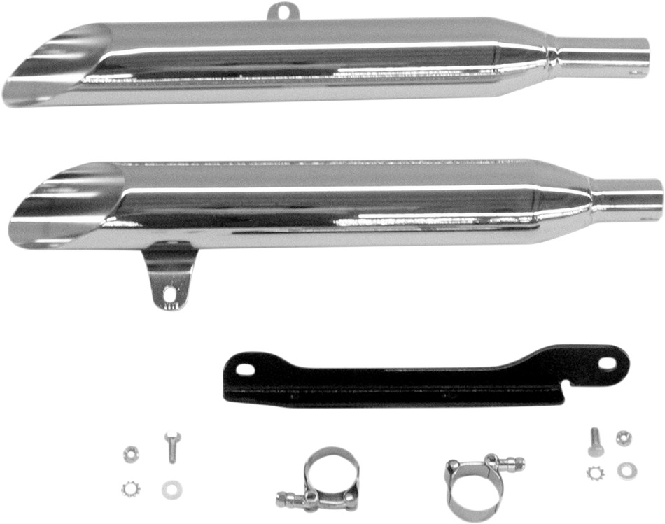 COBRA Slashcut Mufflers - Chrome - Roadstar 1600/1700 2171SC