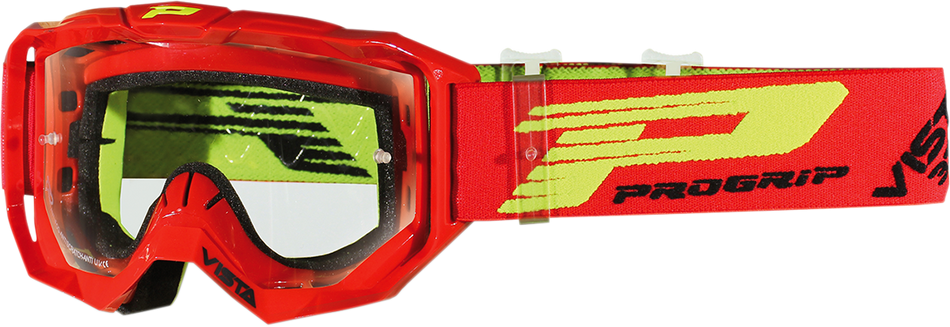 Gafas PRO GRIP 3303 Vista - Rojas - Transparente PZ3303RO 