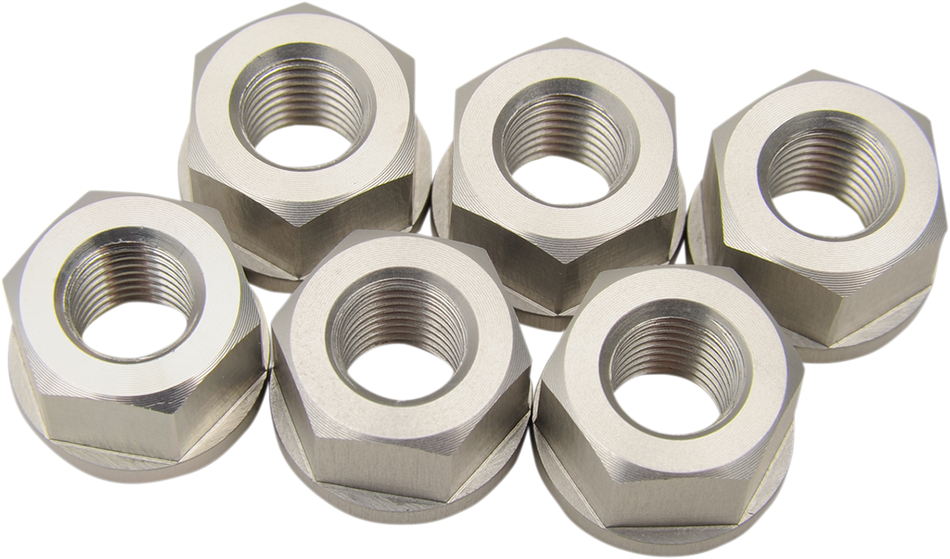 DRIVEN RACING Aluminum Sprocket Nuts - Silver - M10 x 1.25 DSNSL