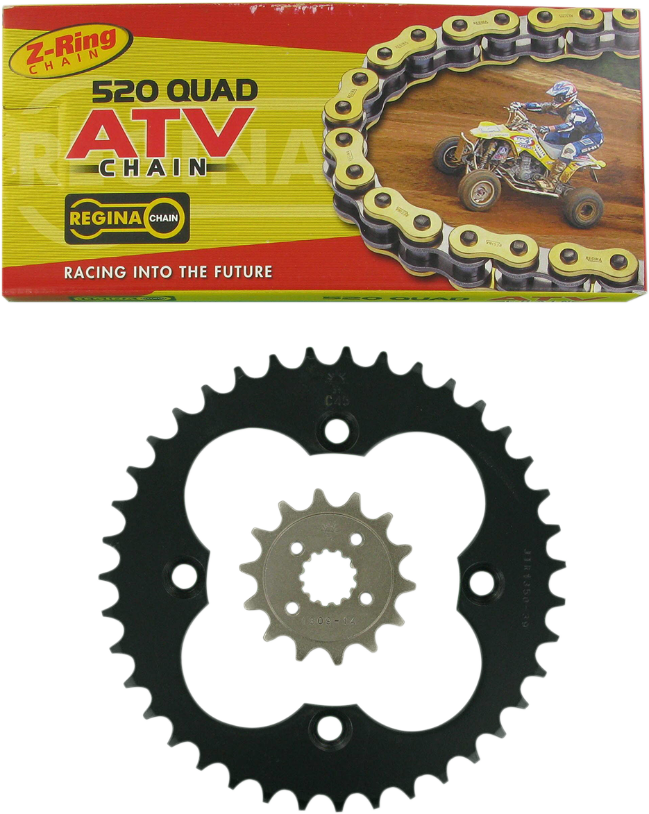 REGINA Chain and Sprocket Kit - Honda - TRX 400EX - '05-'08/TRX 400X - '09-'14 5QUAD/094KHO025