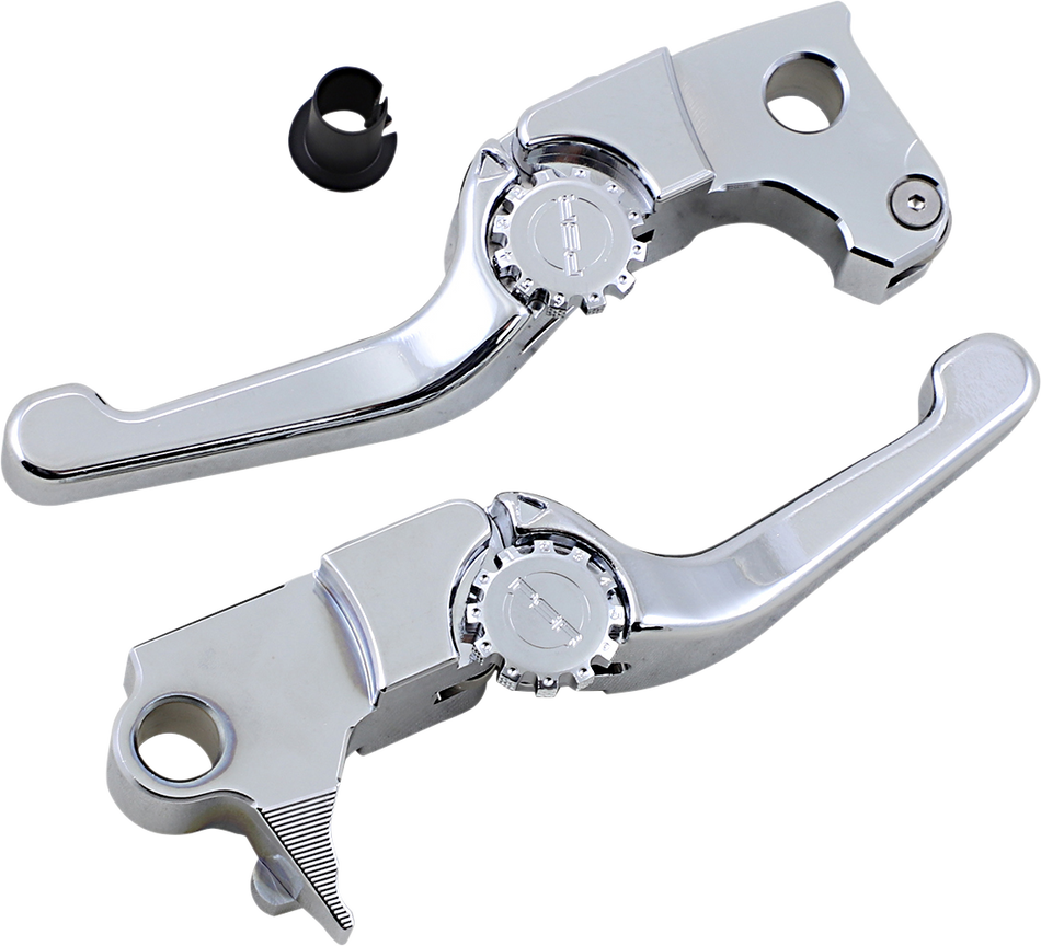 POWERSTANDS RACING Lever Set - Anthem - Shorty - Chrome 12-01657-20