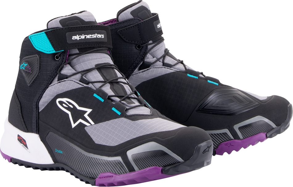 ALPINESTARS Stella CR-X Drystar® Shoes - Black/Gray/Teal/Purple - US 8 261152313708