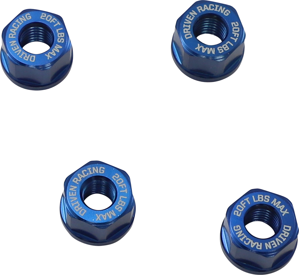 DRIVEN RACING Aluminum Sprocket Nuts - Blue - M8 x 1.25 DSN-02-BL