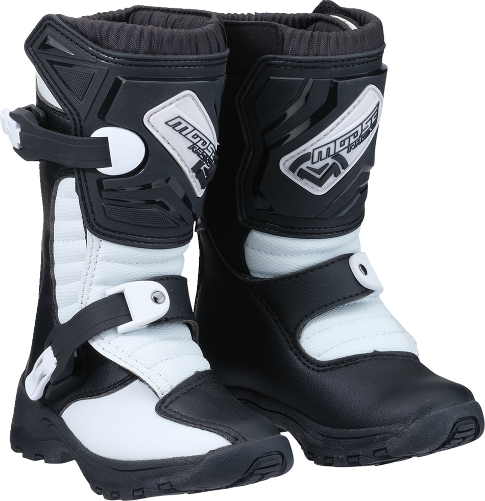 MOOSE RACING M1.3 Boots - Black/White - Size 1 3411-0430