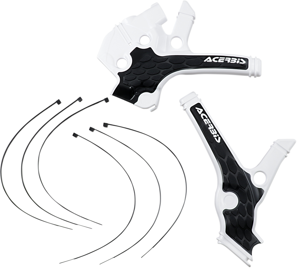 ACERBIS X-Grip Frame Guards - Black/White 2736381007