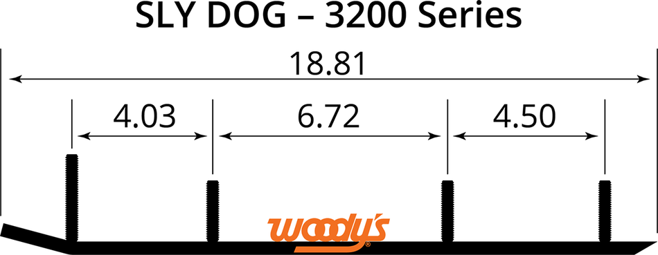 WOODY'S Extender Trail III Flat-Top Runner ESL3-3200