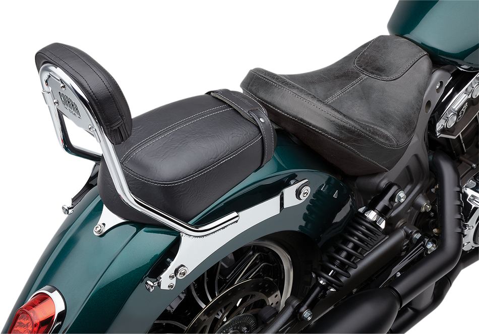 COBRA Detachable Backrest - Chrome - Solo Seat - Scout 502-2211