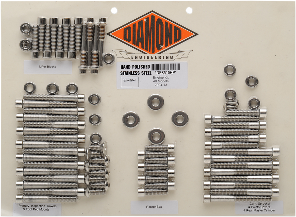 DIAMOND ENGINEERING Bolt Kit - Engine - XL DE8510H