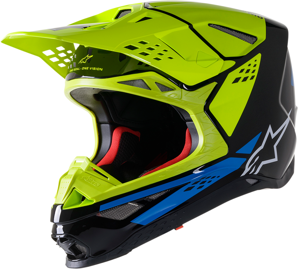 ALPINESTARS Supertech M8 Helmet - Factory - Black/Yellow/Blue - 2XL 8302922-1578-2X