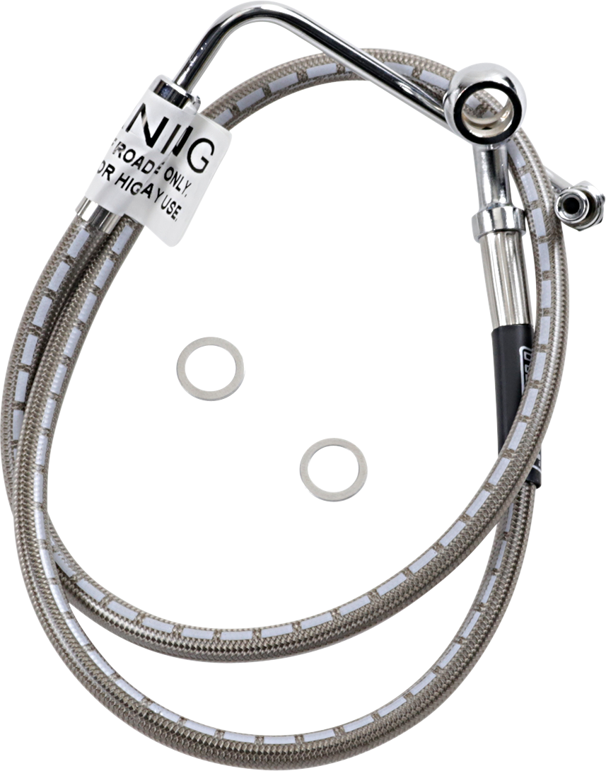 RUSSELL Brake Line - Front - Stainless Steel - +6" - FLH '94-'07 R08986S