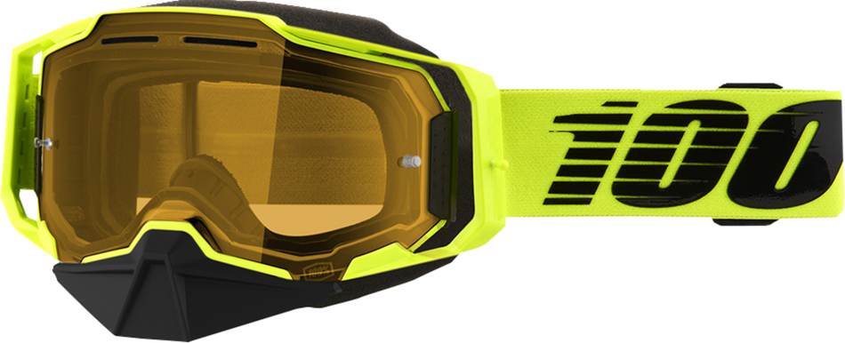 100% Armega Snow Goggles - Nuclear Citrus - Yellow 50007-00003