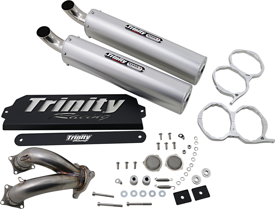 TRINITY RACING RZR Pro XP Muffler - Brushed TR-4173S