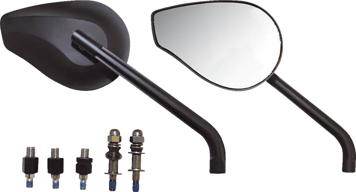 HIGHSIDER Spiegel - Phoenix 1 - Seitenansicht - Oval - Schwarz 301-590