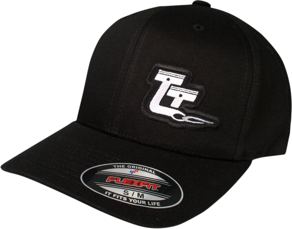 THROTTLE THREADS Throttle Threads Curved Bill Hat - Black - Small/Medium TT446H51BKSM