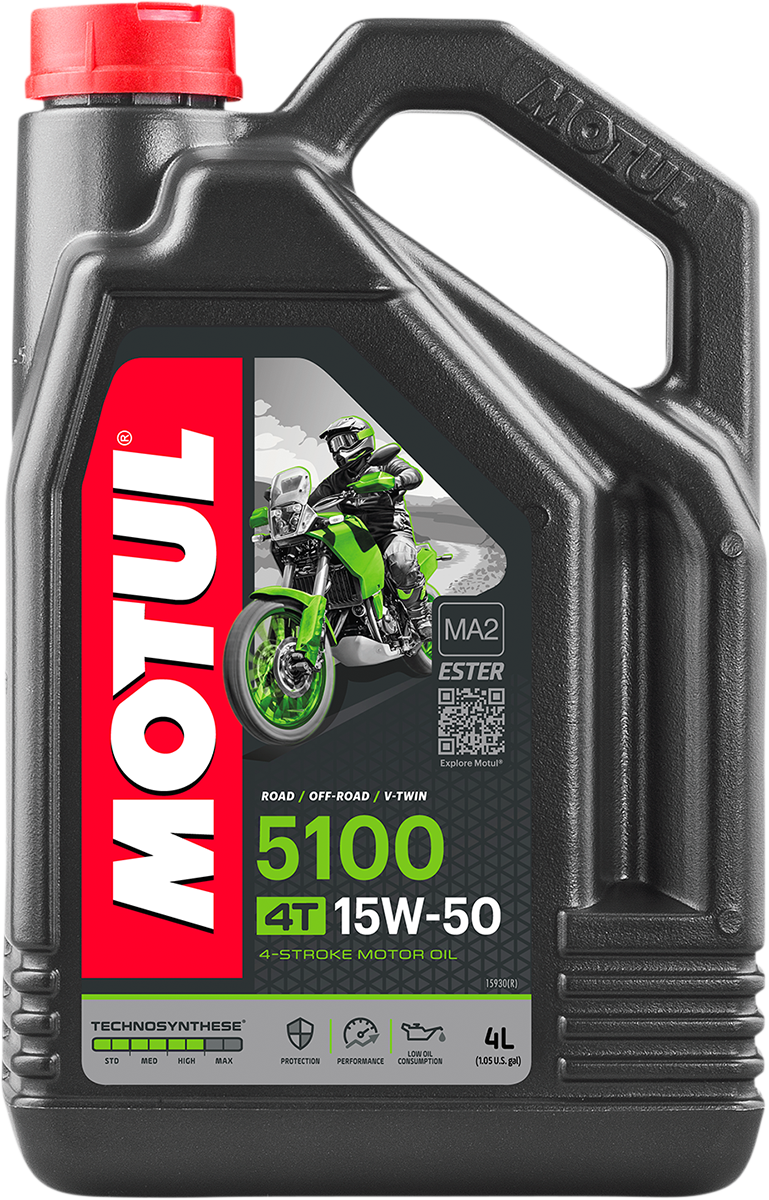 MOTUL 5100 4T Synthetic Blend Oil - 15W-50 - 4L 104083