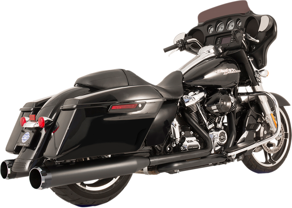 S&S CYCLE El Dorado Dual Exhaust System - Black - Black Thruster 550-0700C