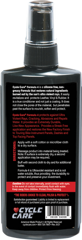 CYCLE CARE FORMULAS Formula 4 Leather Vinyl - 8 U.S. fl oz. 4008