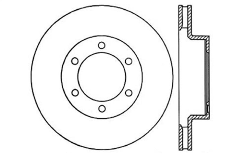 StopTech 07-08 Toyota FJ Cruiser / 05-08 Tacoma (6 lug) / 03-08 4 Runner (319mm disc) SportStop Slo 127.44129L