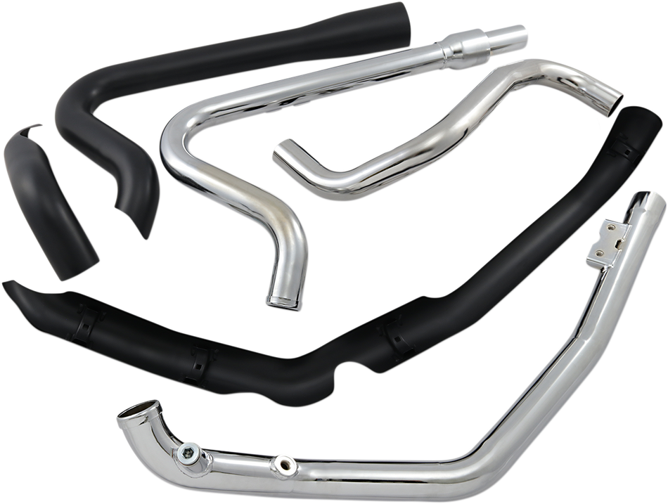 COBRA True Dual Headpipes - Black - Dresser  Glide  2017-2022	 6257RB