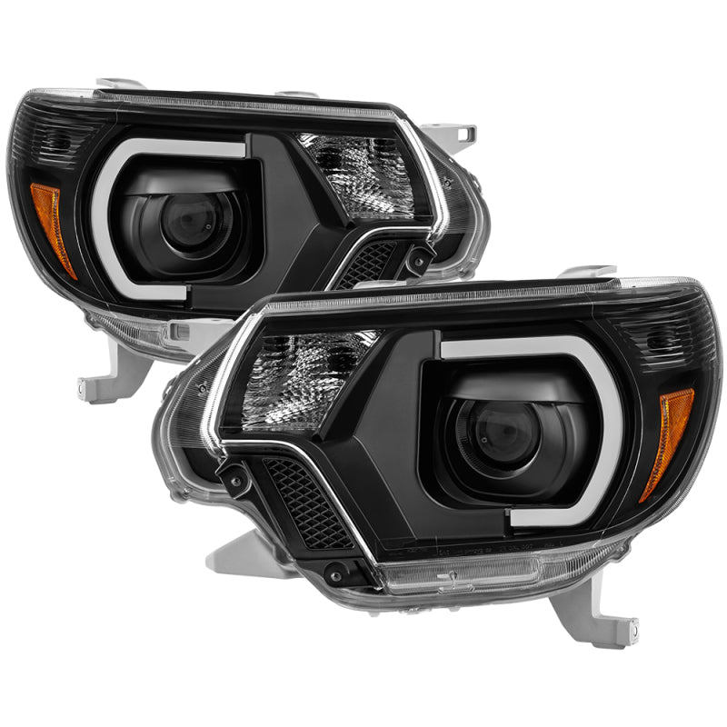 xTune Toyota Tacoma 12-15 Headlights - Light Bar DRL - Black PRO-JH-TTA12-LBDRL-BK 9037542