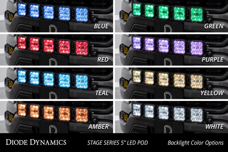 Diode Dynamics 21-22 Ford F-150 SS5 Grille CrossLink Lightbar Kit- Pro White Combo DD7321