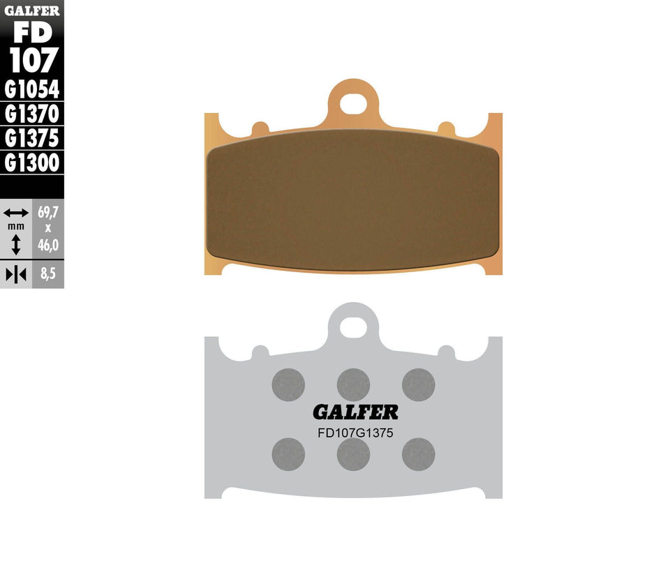 GALFER Brake Pads Sintered Ceramic Fd107g1375 FD107G1375