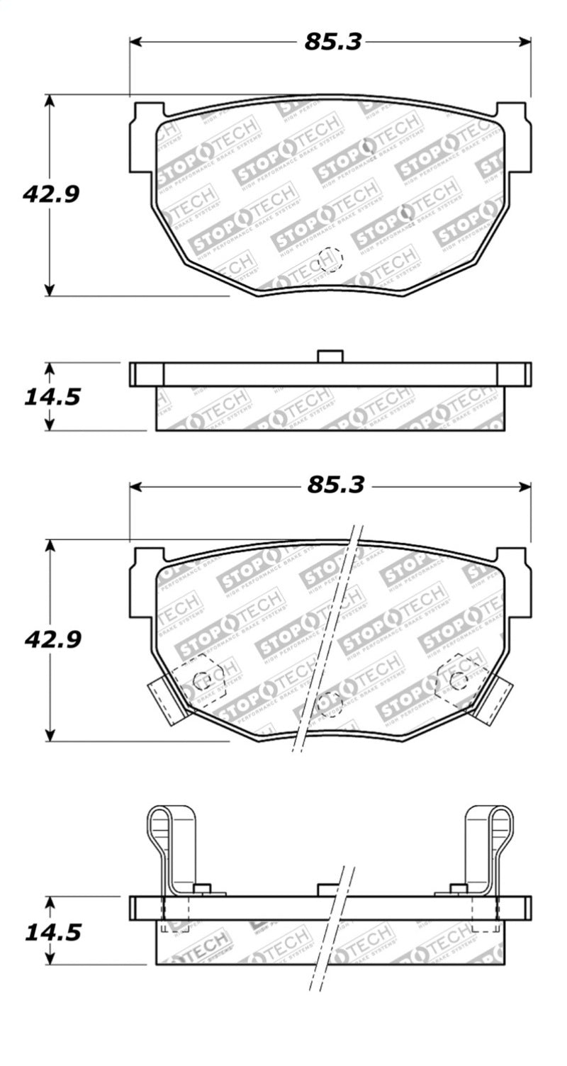 StopTech Street Touring 89-98 240SX Rear Brake Pads 308.0272