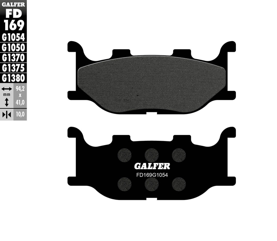 GALFER Brake Pads Semi Metallic Fd169g1054 FD169G1054