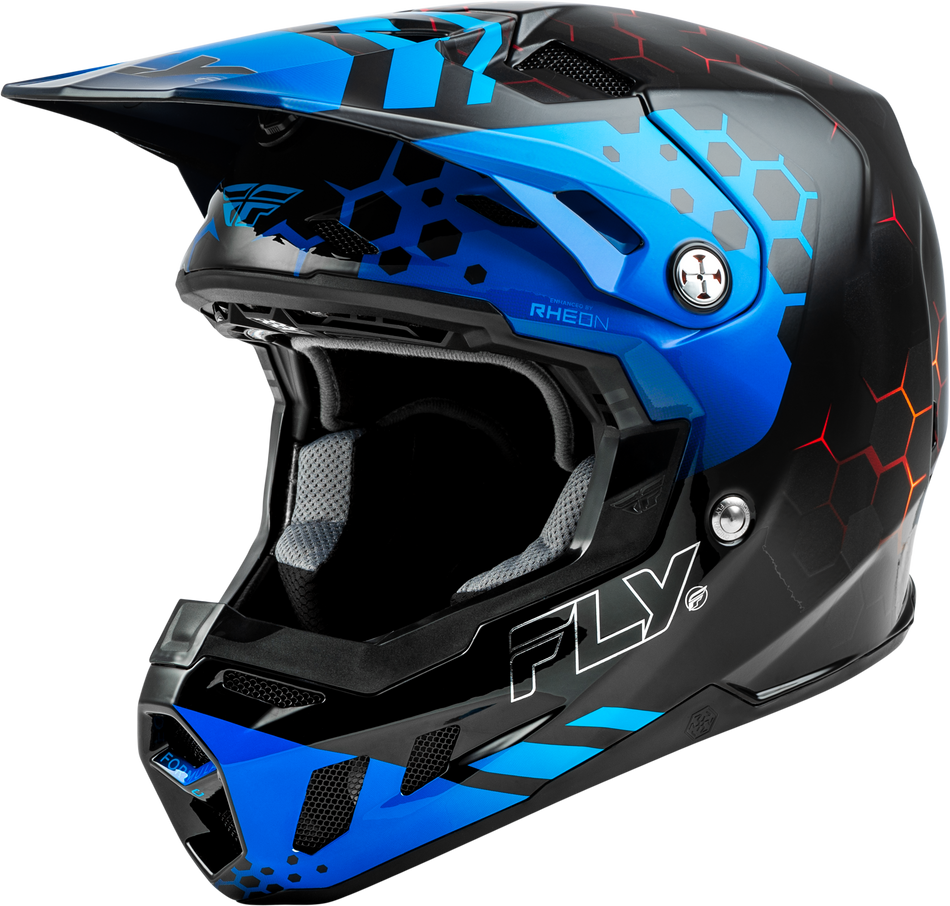 FLY RACING Youth Formula Cc Tektonic Helmet Black/Blue/Red Yl 73-4330YL