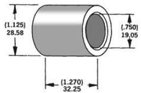 HARDDRIVE Axle Spacer Zinc 43684-86 3/4"X1.27" 339303