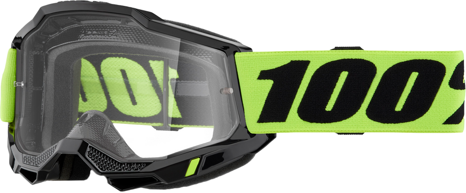 100% Accuri 2 Goggle Neon Yellow Clear Lens 50013-00040