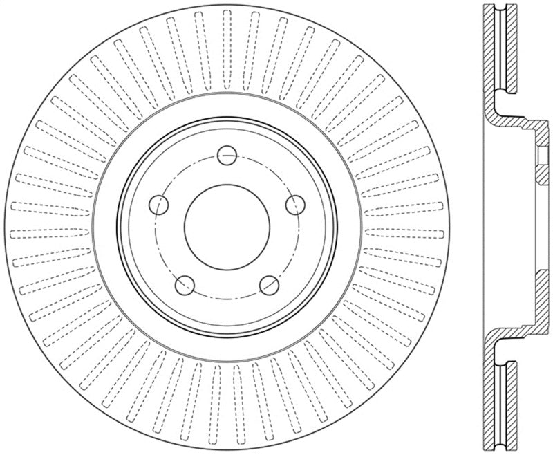 StopTech 14.5+ Ford Focus ST Front Right Slotted Performance Rotor 126.65146SR