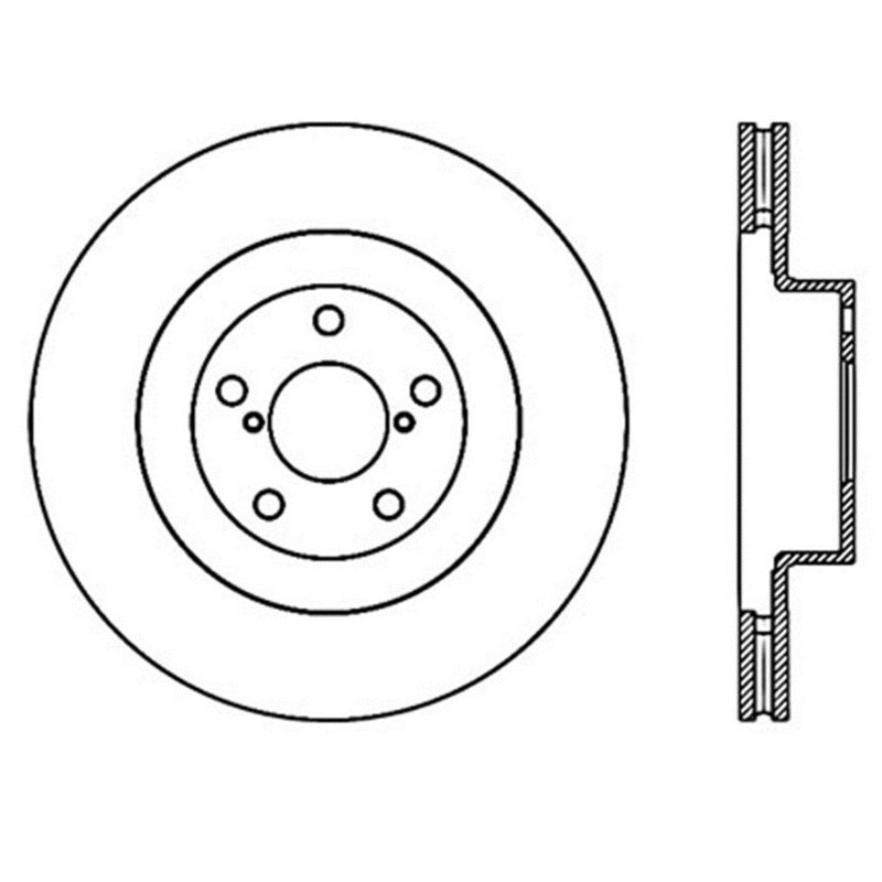 StopTech Power Slot 02-10 WRX Front Left Sportstop Slotted Rotor 126.47018SL