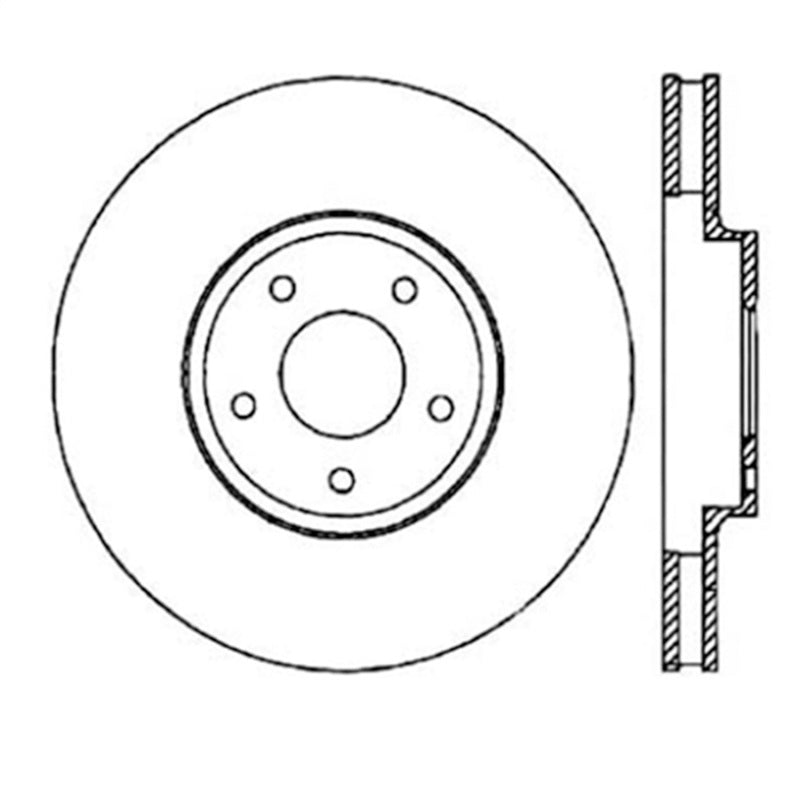 StopTech 06-07 350Z / 05-07 G35 exp Sport/ 06-07 G35X SportStop Slotted & Drilled Front Right Rotor 127.42080R