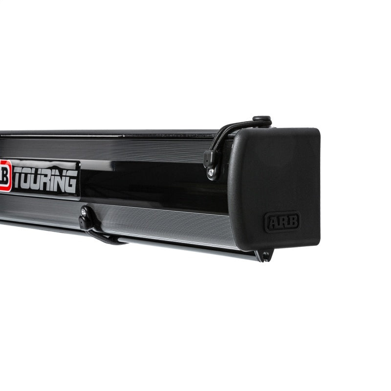 ARB Aluminum Awning, Black Frame, 8.2FT x 8.2FT, Installed with LED Light Strip 814412A
