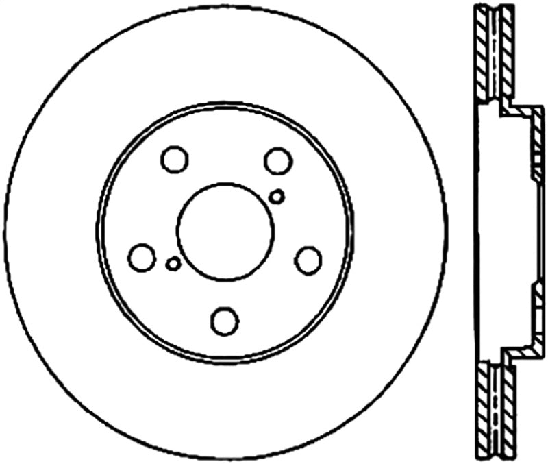 StopTech Power Slot 06-11 Lexus GS Series / 06-12 IS350 Front Left Drilled & Slotted Rotor 127.44138L