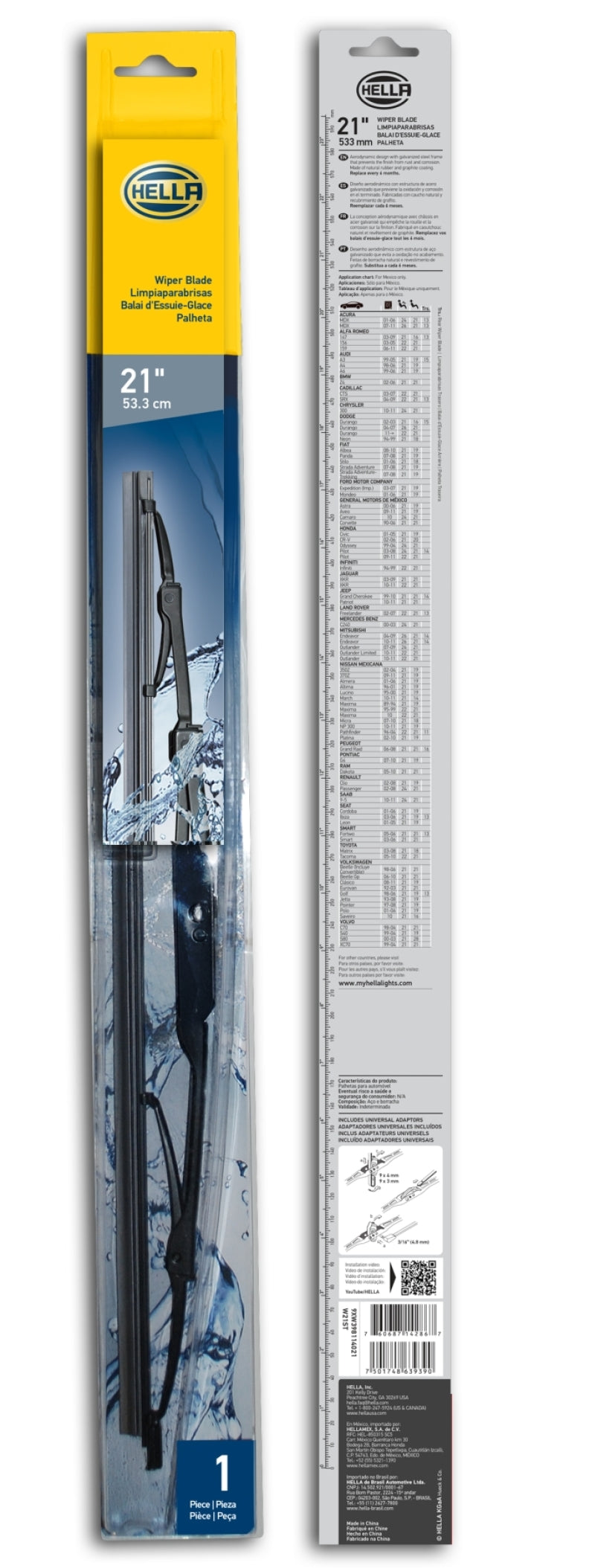 Hella Standard Wiper Blade 21in - Single LA9XW398114021