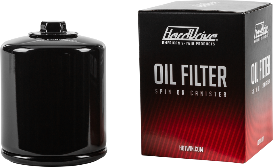 HARDDRIVE Oil Filter Evo Black Heavy Duty W/Hex PS170BNHD